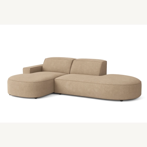 Olio Autentico Sofa narożna w kształcie litery L Tkanina Raven 34